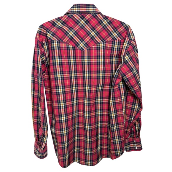 SOLD Stetson Plaid Snap Button Western Shirt Men’s Size Medium - Picture 2 of 10